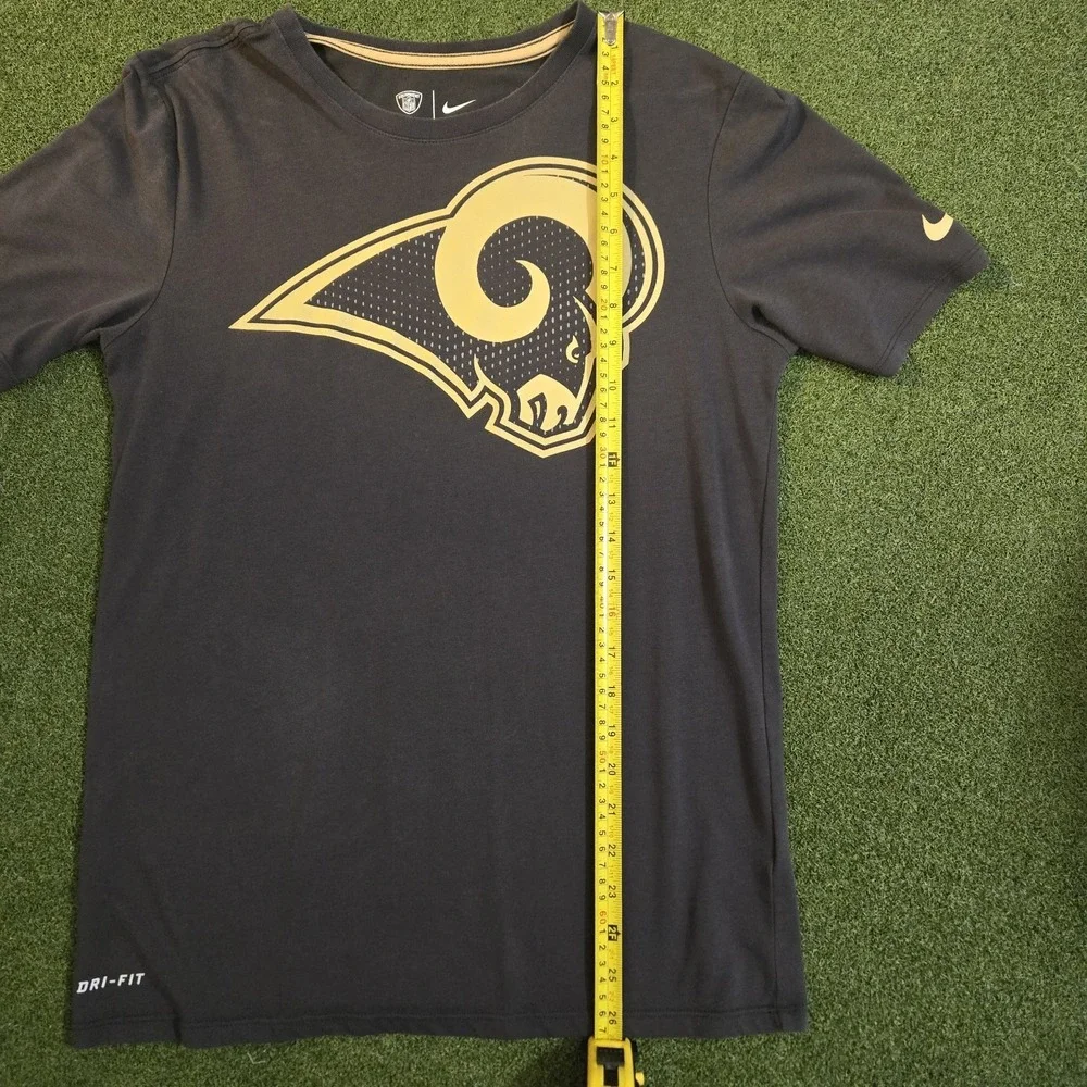 Nike Dri-Fit Los Angeles Rams NFL tee Women's Size Small Gray Short Sleeve